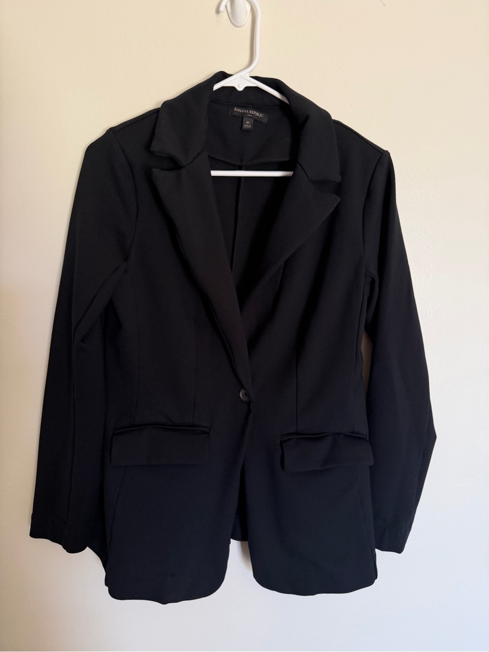 Banana Republic Black Single-Button Tailored Blazer